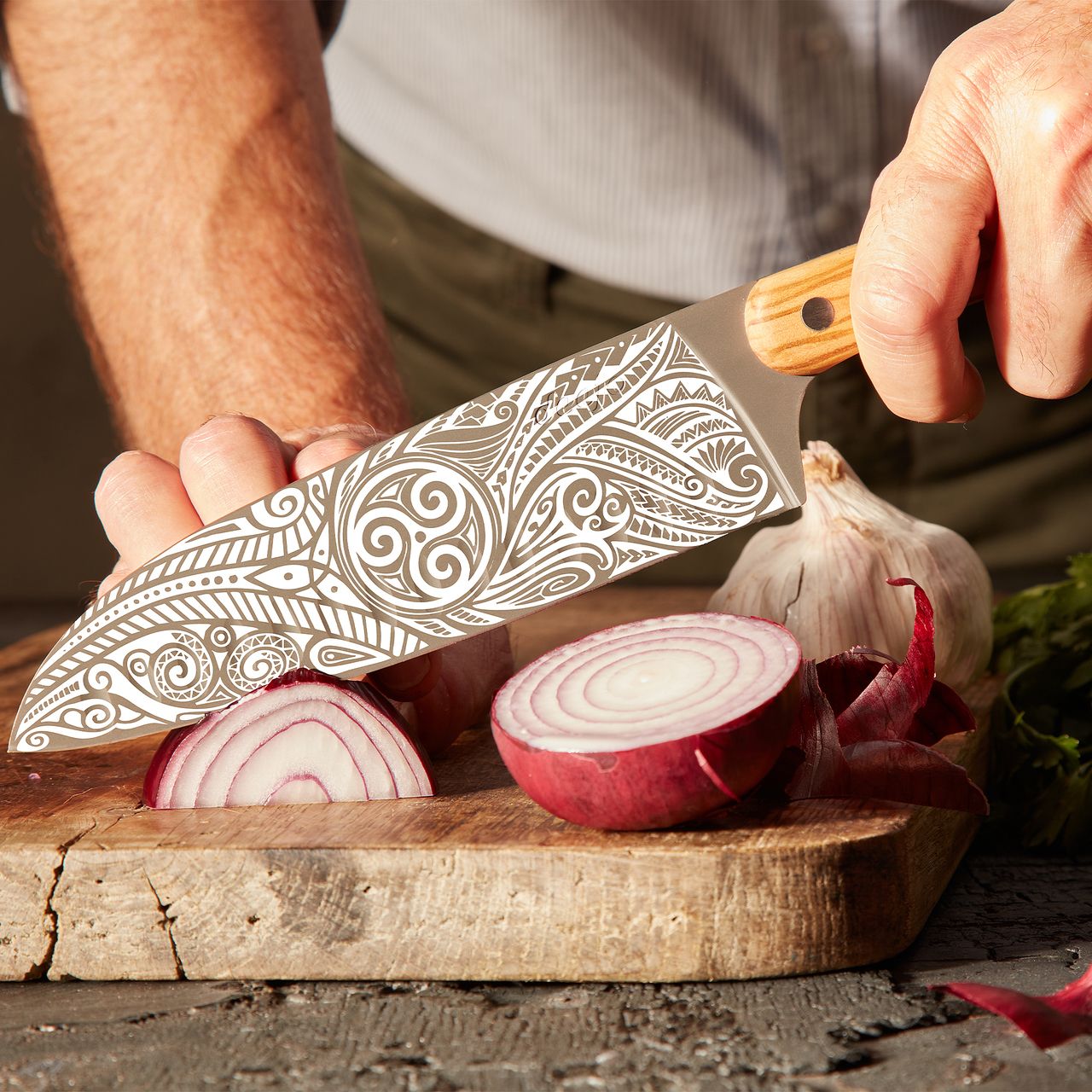 Deejo Santoku Knife – Sakai Stijl (Olivier) Triskell