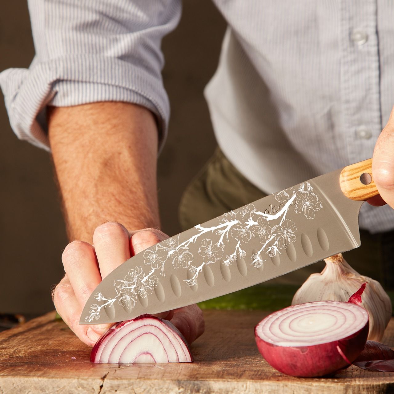 Deejo Santoku Knife – Sakai Stijl (Olivier) Sakura