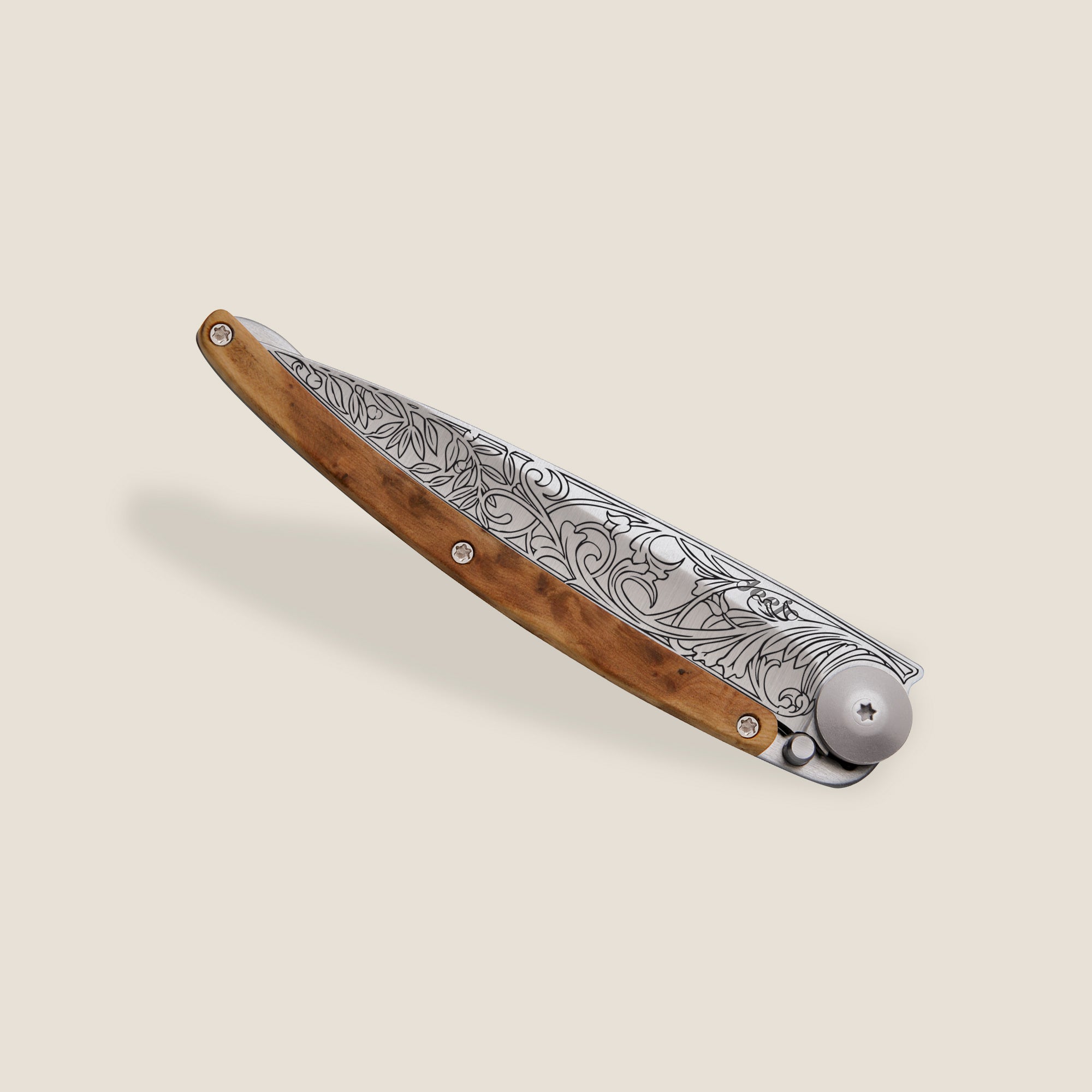 Deejo 37g Zakmes – Art Nouveau Juniper Wood Design