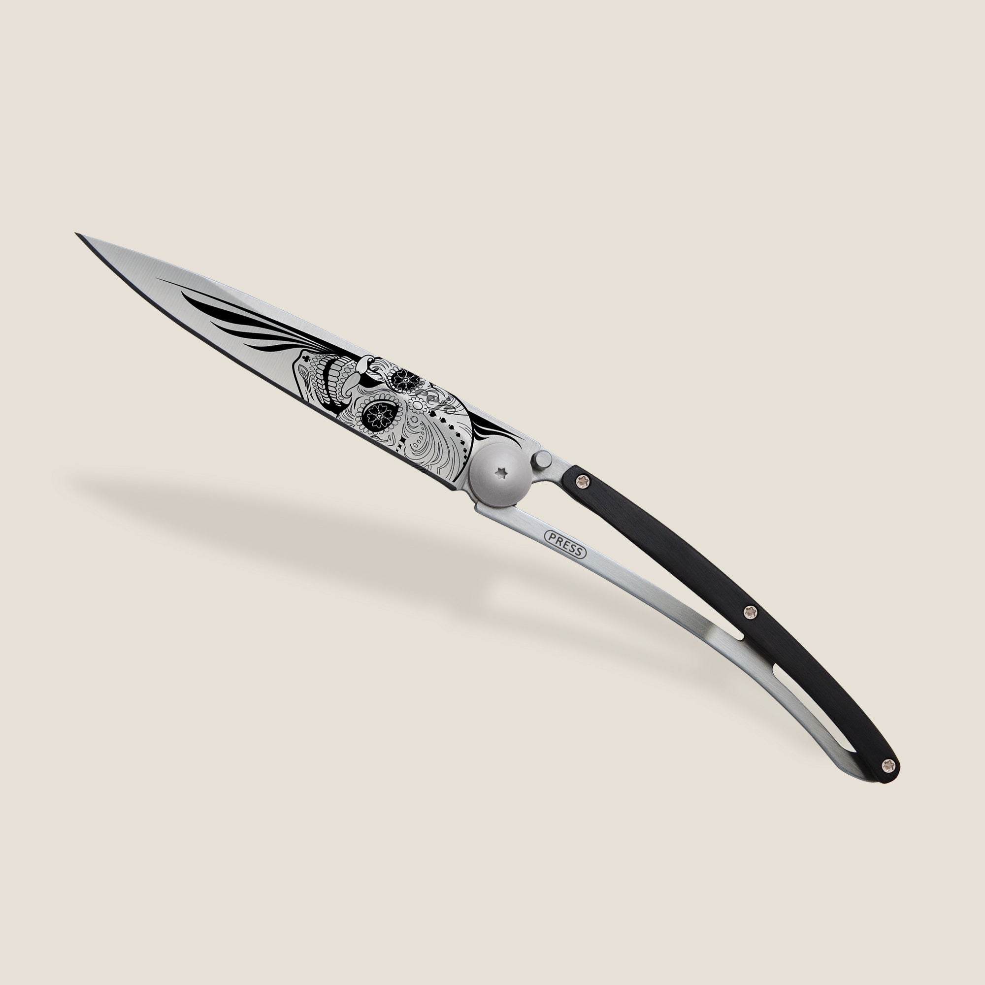 Deejo 37g Zakmes – Latino Skull Ebony Wood Design