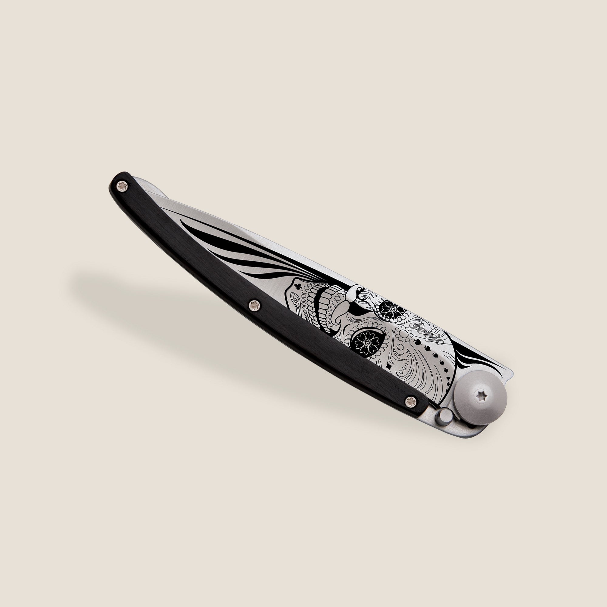Deejo 37g Zakmes – Latino Skull Ebony Wood Design
