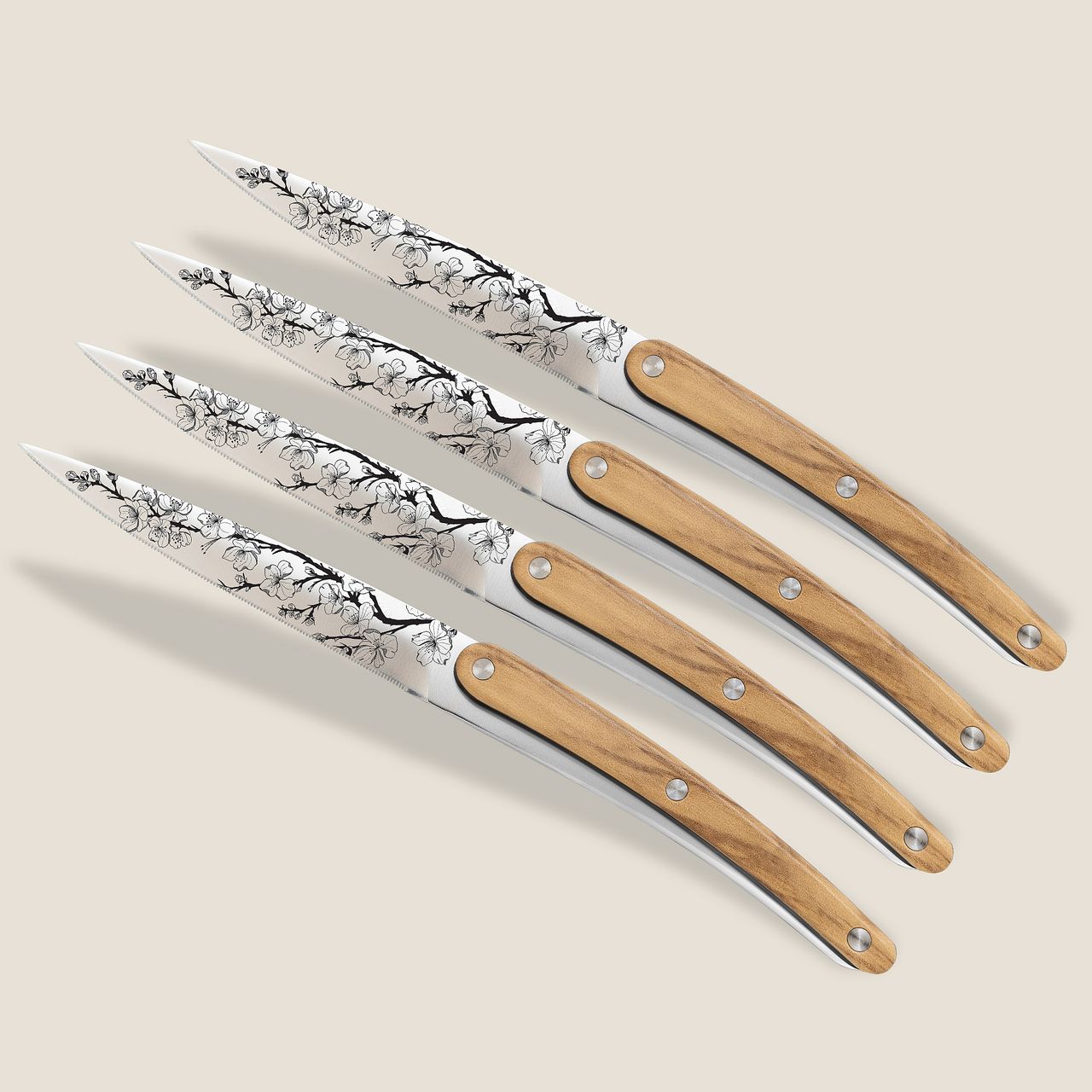 Deejo Tafelmessen Set (4 stuks) – Restaurant (Olivier) Sakura