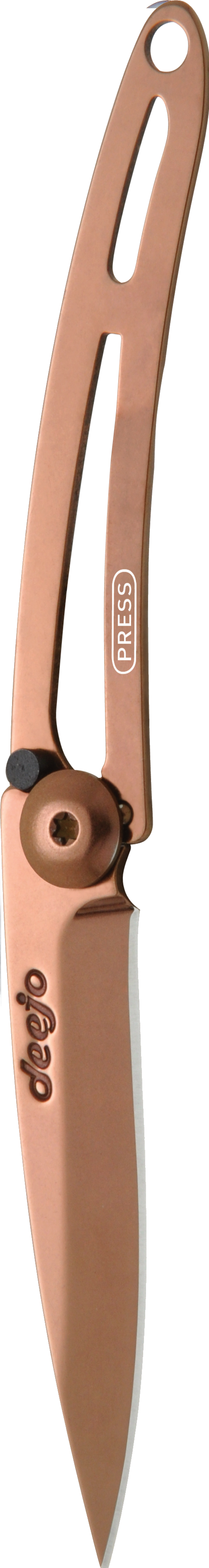 Deejo 15g Zakmes – Copper Finish Sleutelhanger Mes (Naked Collection)