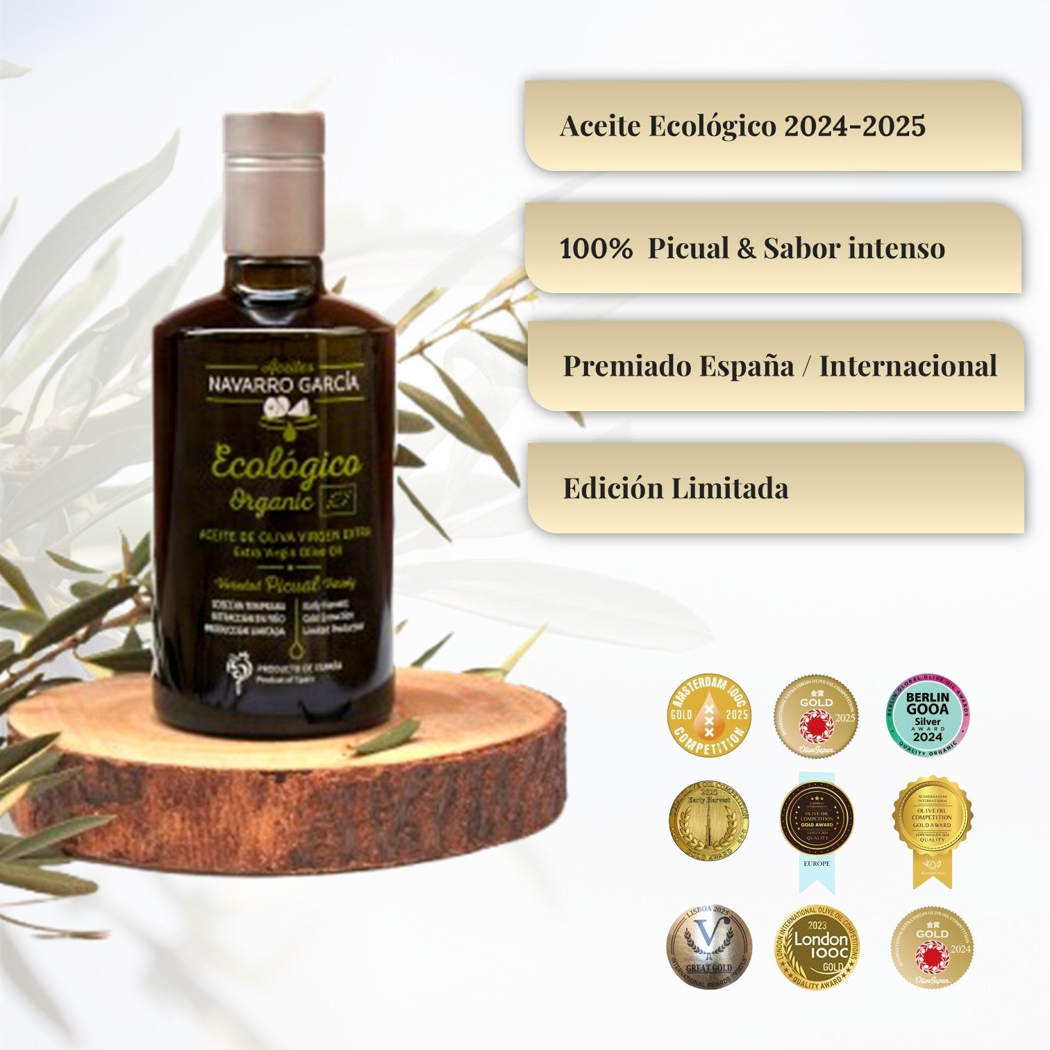 Navarro García Biologische Early Harvest Olijfolie 500ml – Extra Vierge Picual